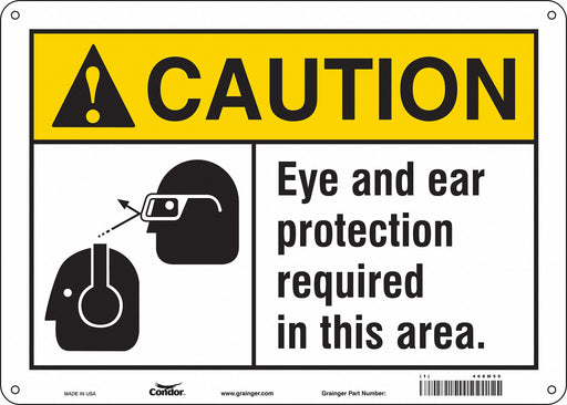 Safety Sign 10 inx14 in Aluminum