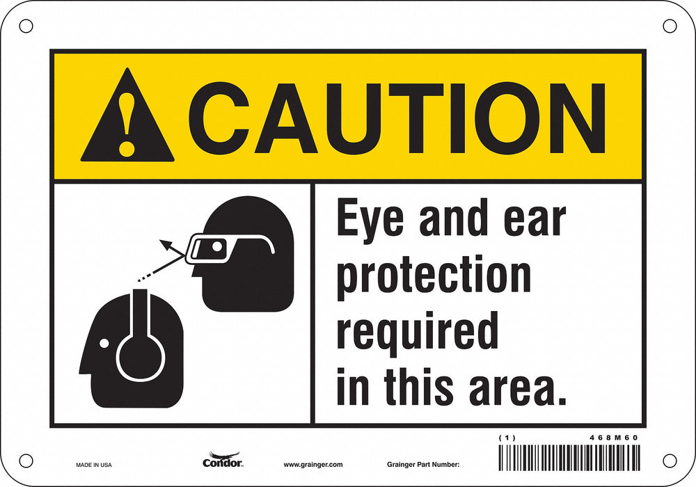 Safety Sign 7 inx10 in Polyethylene