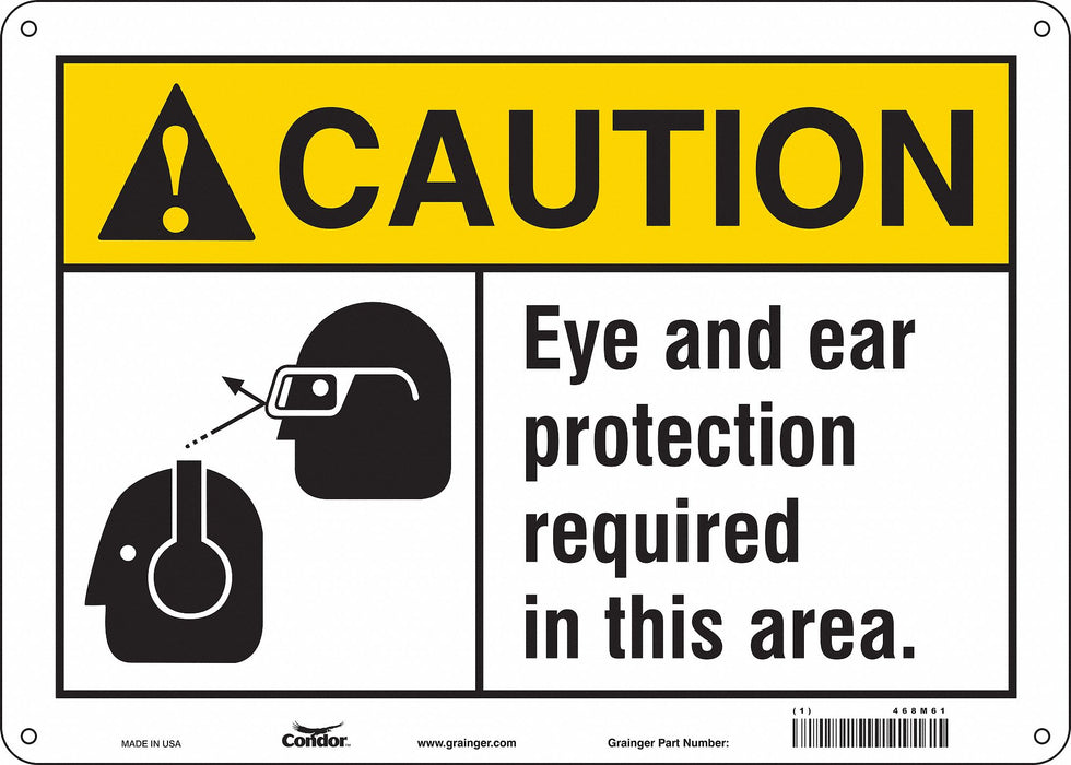 Safety Sign 10 in x 14 in Polyethylene
