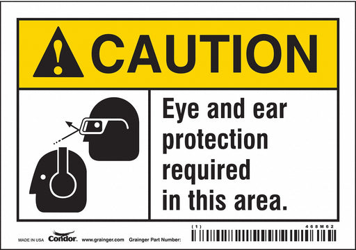 Safety Sign 3 1/2 inx5 in Vinyl