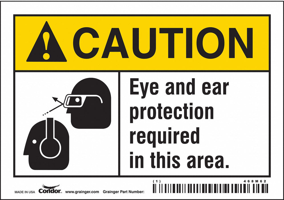 Safety Sign 3 1/2 inx5 in Vinyl
