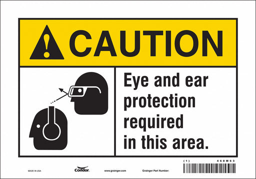 Safety Sign 7 inx10 in Vinyl