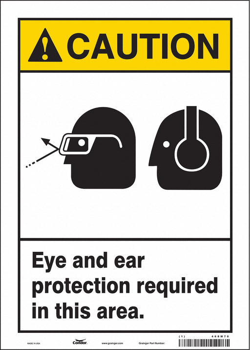 Safety Sign 14 in x 10 in Vinyl
