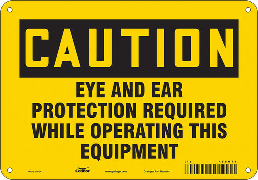 Safety Sign 7 in x 10 in Aluminum