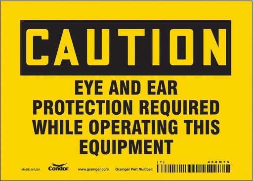 Safety Sign 5 inx7 in Vinyl