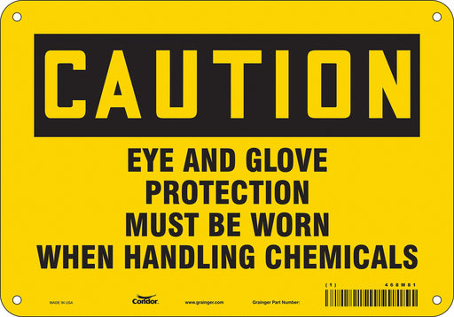 Safety Sign 7 in x 10 in Polyethylene