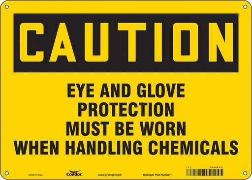Safety Sign 10 inx14 in Polyethylene