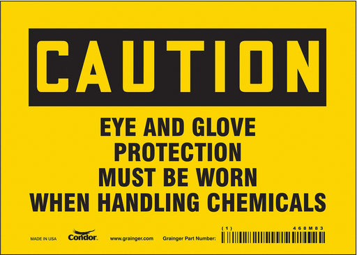 Safety Sign 5 in x 7 in Vinyl