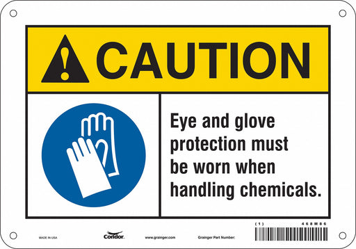 Safety Sign 7 in x 10 in Aluminum