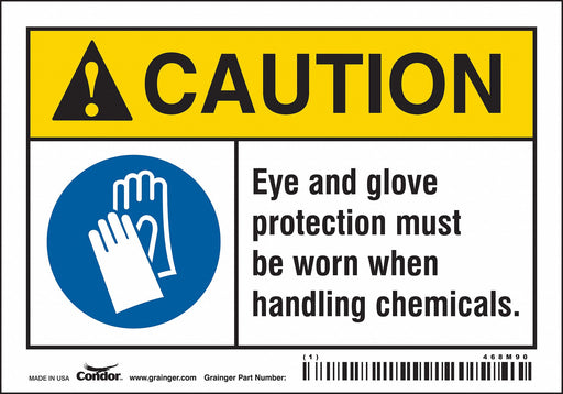 Safety Sign 3 1/2 inx5 in Vinyl
