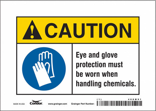 Safety Sign 5 in x 7 in Vinyl