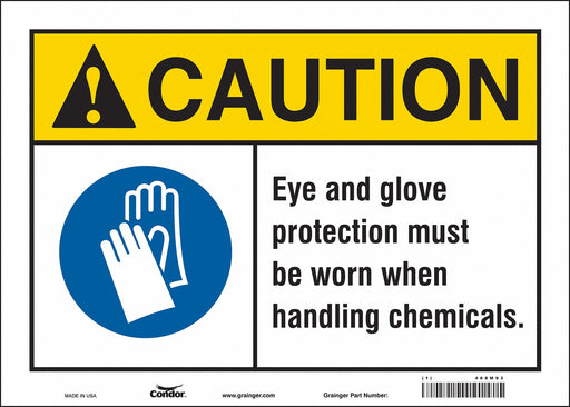 Safety Sign 10 in x 14 in Vinyl