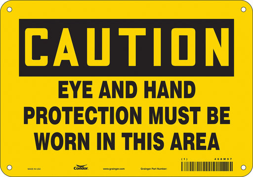 Safety Sign 7 in x 10 in Aluminum