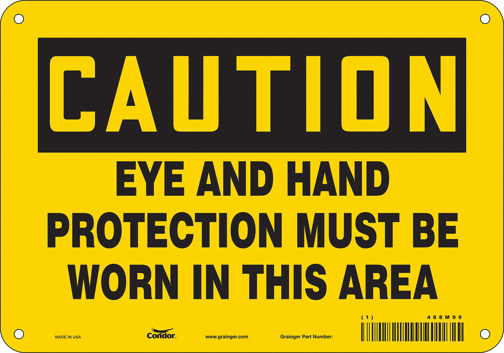 Safety Sign 7 inx10 in Polyethylene