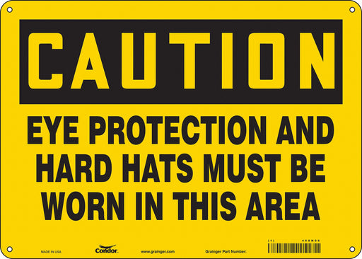 Safety Sign 10 in x 14 in Aluminum