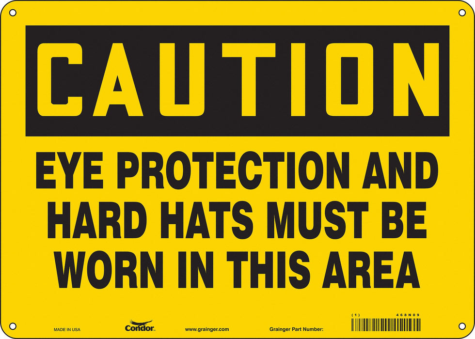Safety Sign 10 inx14 in Polyethylene