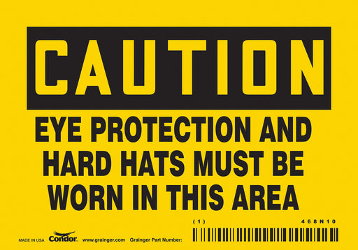 Safety Sign 3.5in x 5in Vinyl