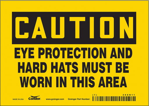 Safety Sign 5 in x 7 in Vinyl