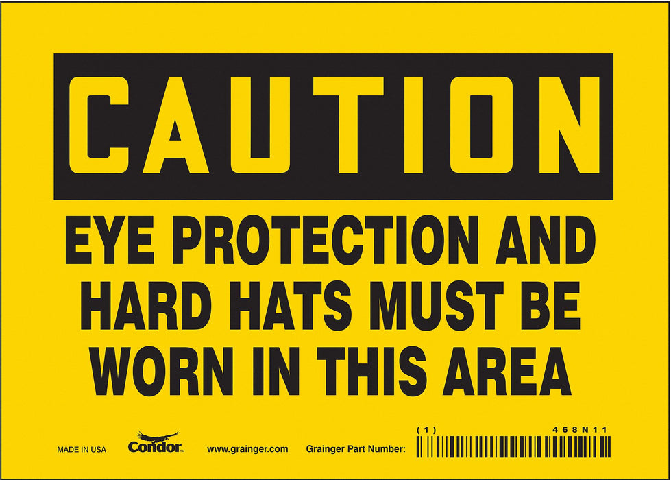Safety Sign 5 in x 7 in Vinyl