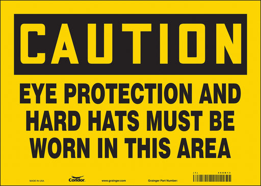 Safety Sign 10 in x 14 in Vinyl