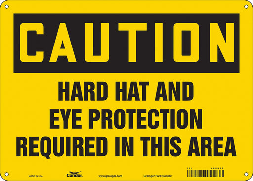Safety Sign 10 inx14 in Aluminum