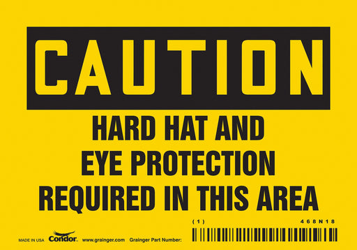 Safety Sign 3.5in x 5in Vinyl
