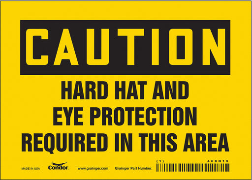 Safety Sign 5 in x 7 in Vinyl