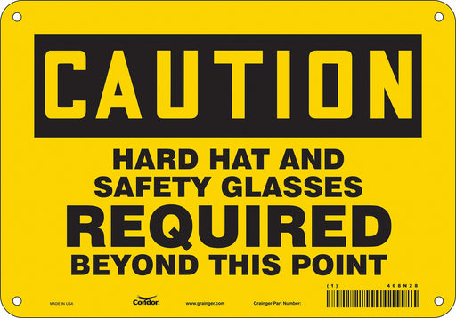 Safety Sign 7 in x 10 in Aluminum