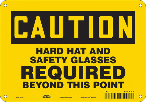 Safety Sign 7 inx10 in Polyethylene