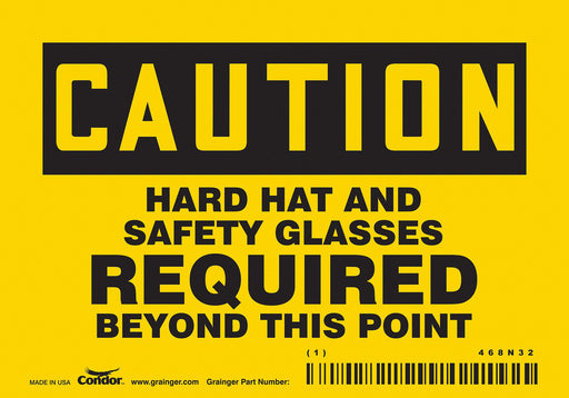 Safety Sign 3.5in x 5in Vinyl