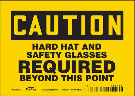 Safety Sign 5 in x 7 in Vinyl