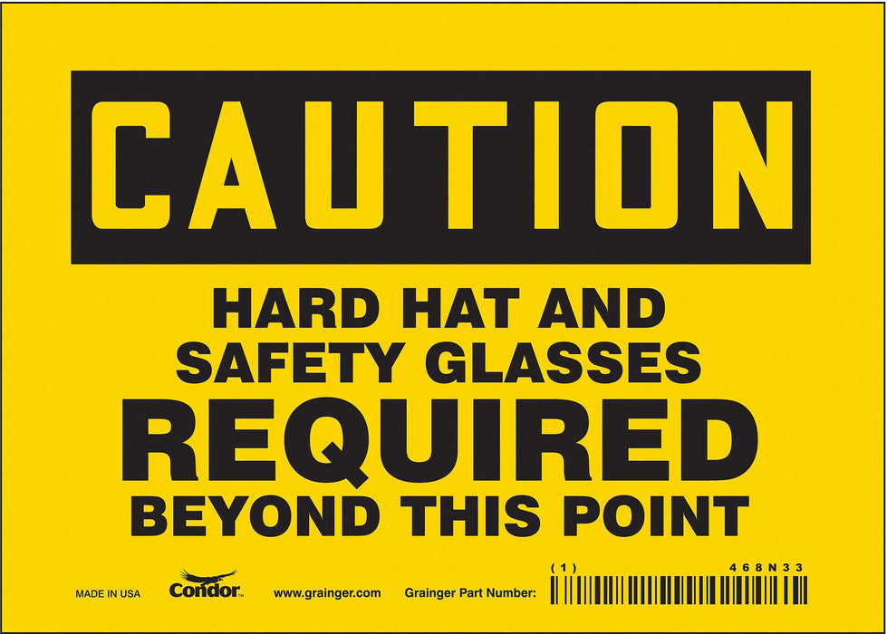 Safety Sign 5 in x 7 in Vinyl