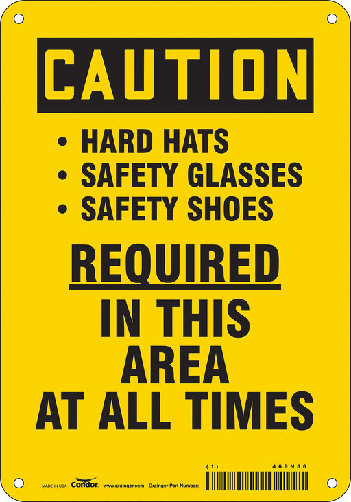 Safety Sign 10 inx7 in Aluminum