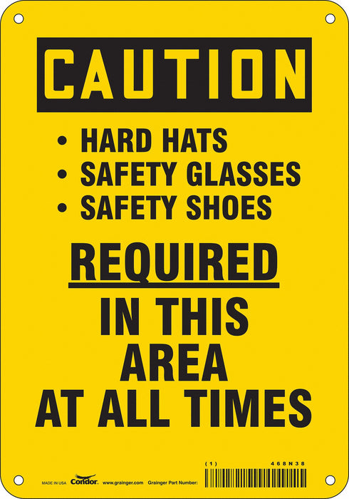 Safety Sign 10 inx7 in Polyethylene