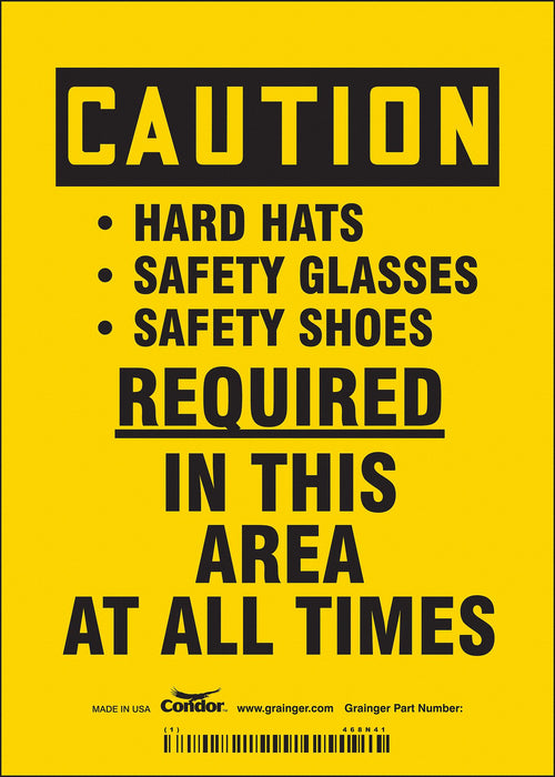 Safety Sign 7 inx5 in Vinyl