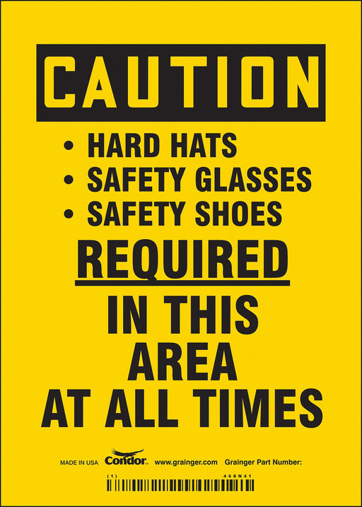 Safety Sign 7 inx5 in Vinyl