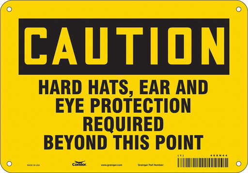 Safety Sign 7 in x 10 in Aluminum
