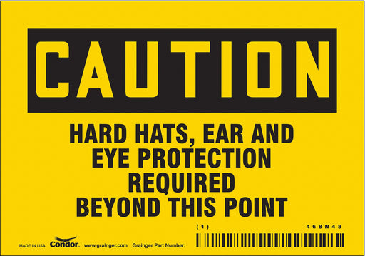 Safety Sign 3.5in x 5in Vinyl