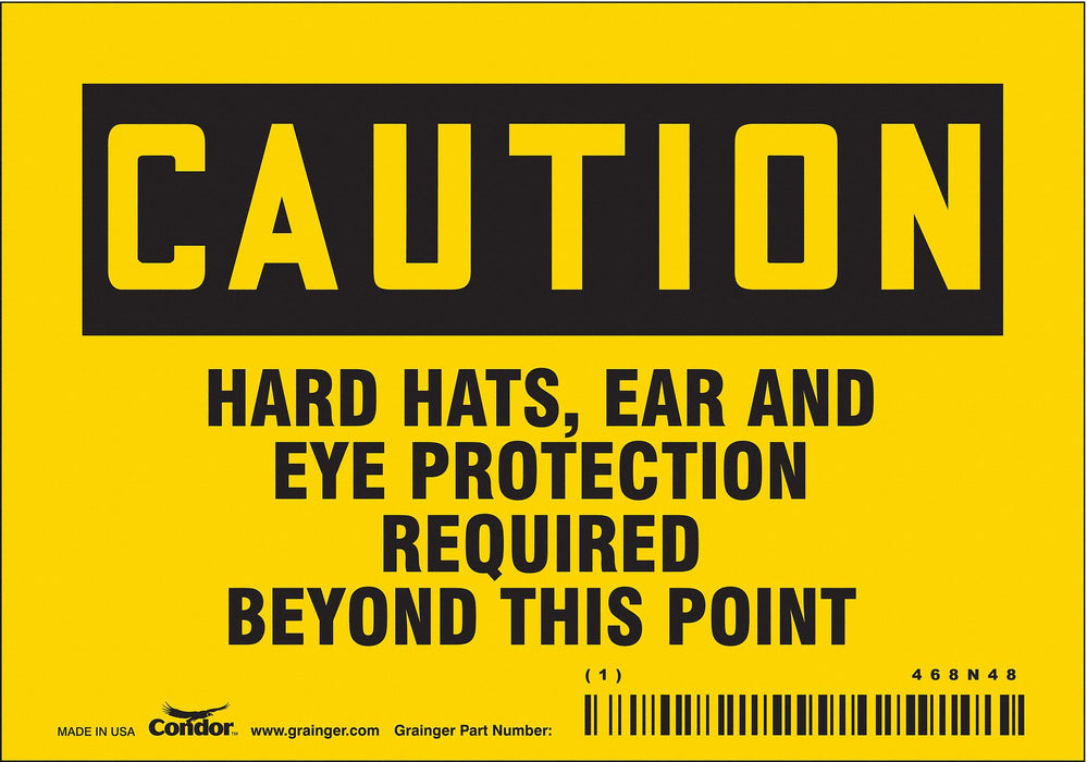 Safety Sign 3.5in x 5in Vinyl