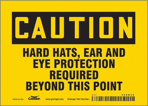 Safety Sign 5 in x 7 in Vinyl