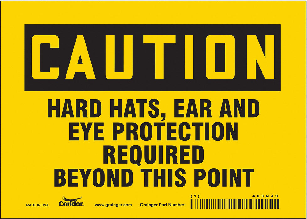 Safety Sign 5 in x 7 in Vinyl