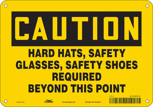 Safety Sign 7 in x 10 in Aluminum