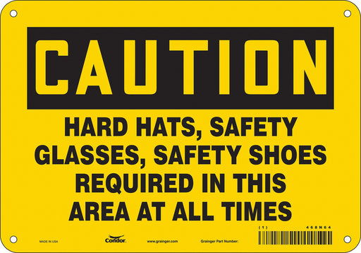 Safety Sign 7 in x 10 in Aluminum