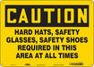 Safety Sign 10 inx14 in Polyethylene