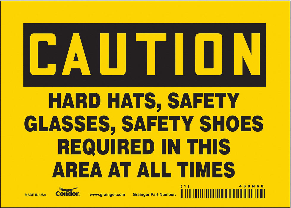 Safety Sign 5 inx7 in Vinyl
