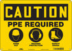 Safety Sign 10 inx14 in Aluminum