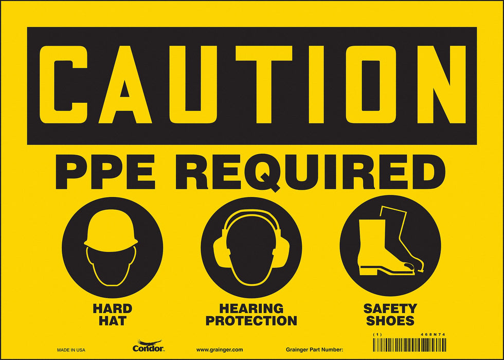 Safety Sign 10 inx14 in Vinyl