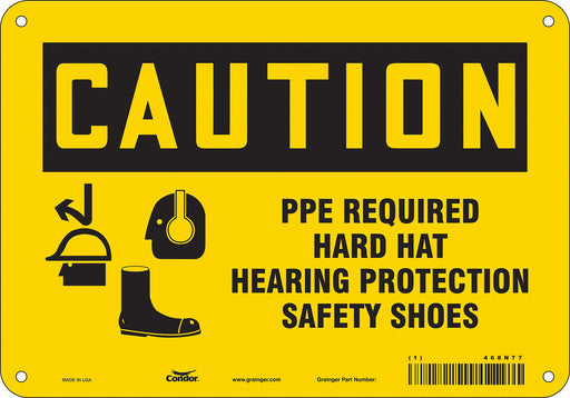 Safety Sign 7 in x 10 in Polyethylene