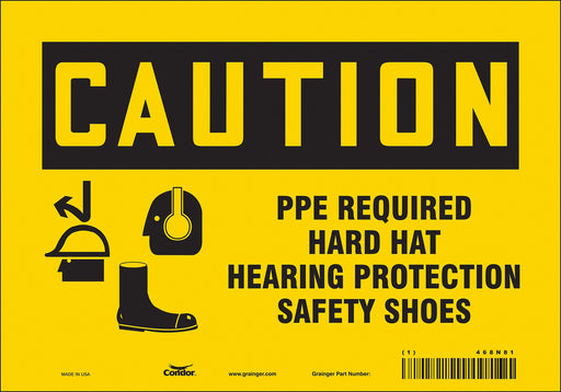 Safety Sign 7 in x 10 in Vinyl