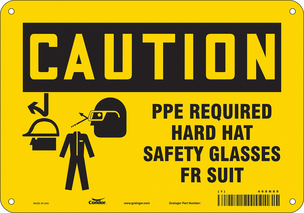 Safety Sign 7 in x 10 in Polyethylene